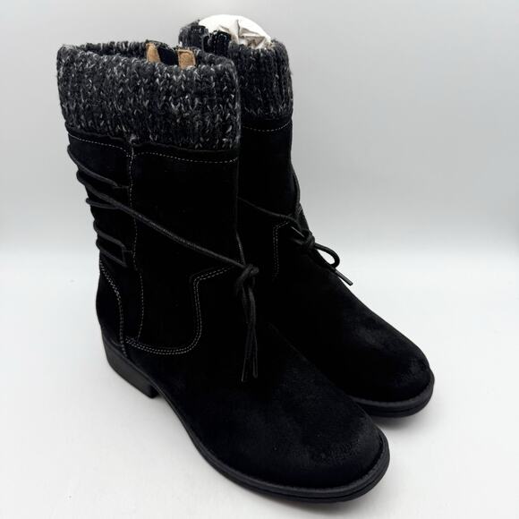 Comfortiva Womens Salem Casual Boots US 7 WIDE EU 38 Black Suede Waterproof NIB - Picture 6 of 12